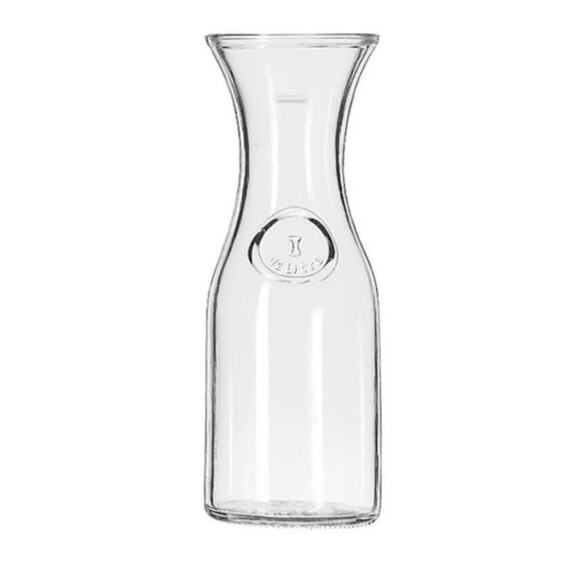 Libbey Half-Liter Glass Wine Decanter Jug Vase Embossed (97001) Made in Mexico - Picture 1 of 7